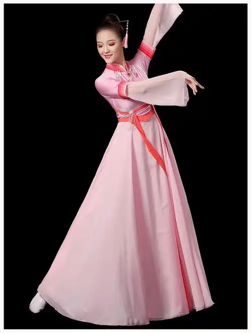 古典舞服装演出服女古典舞演出服女飘逸汉风汉唐风暴朱瑾慧媚舞蹈服装