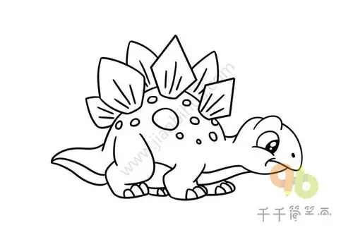 剑龙的卡通简笔画图片