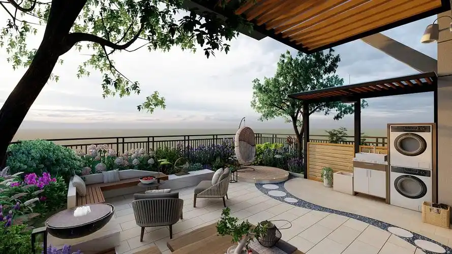 现代风格露台花园