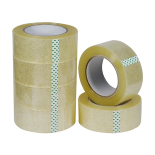 带封口胶厚胶布大卷胶条纸办公家用五卷高强粘性封箱胶带透明整箱批发