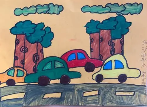 二年级下册美术作业展……………………第二课《重重叠叠》