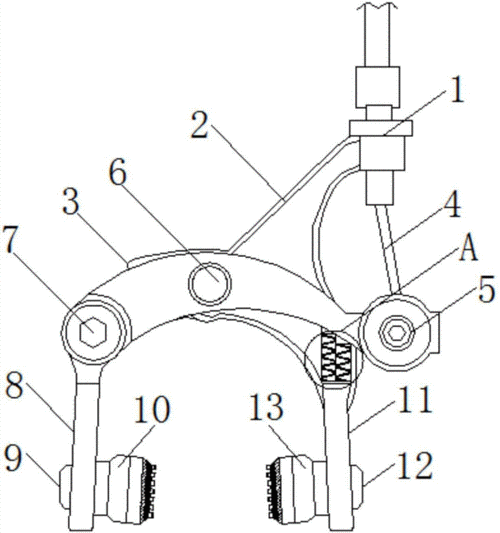 一种自行车刹车结构制造技术