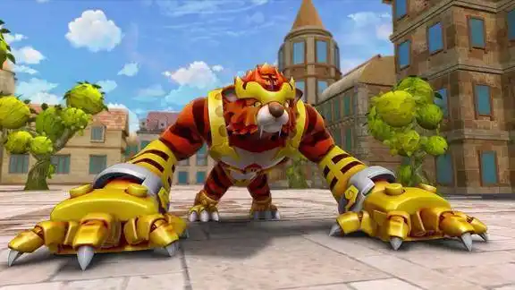 猪猪侠魔镜变出一个黑色铁拳虎两只铁拳虎相斗猪猪侠能赢吗