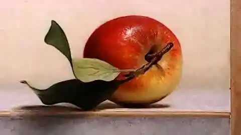 油画示范:超写实苹果的画法