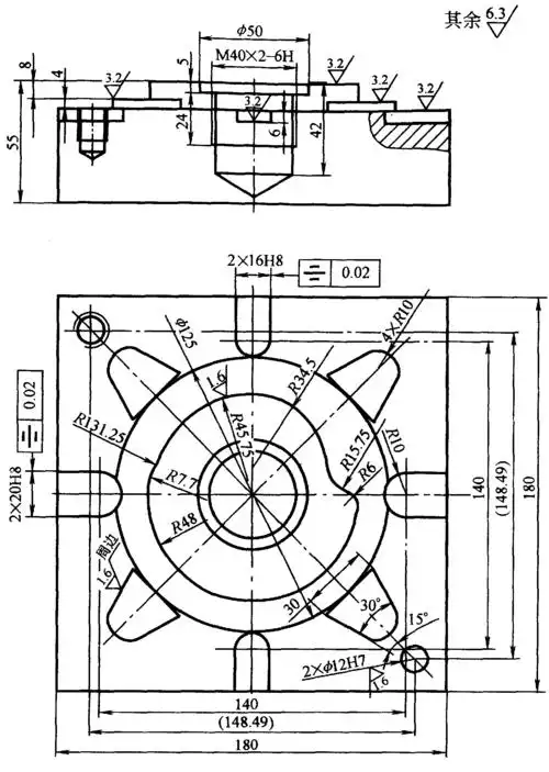 数控大赛数控铣加工中心图纸大全