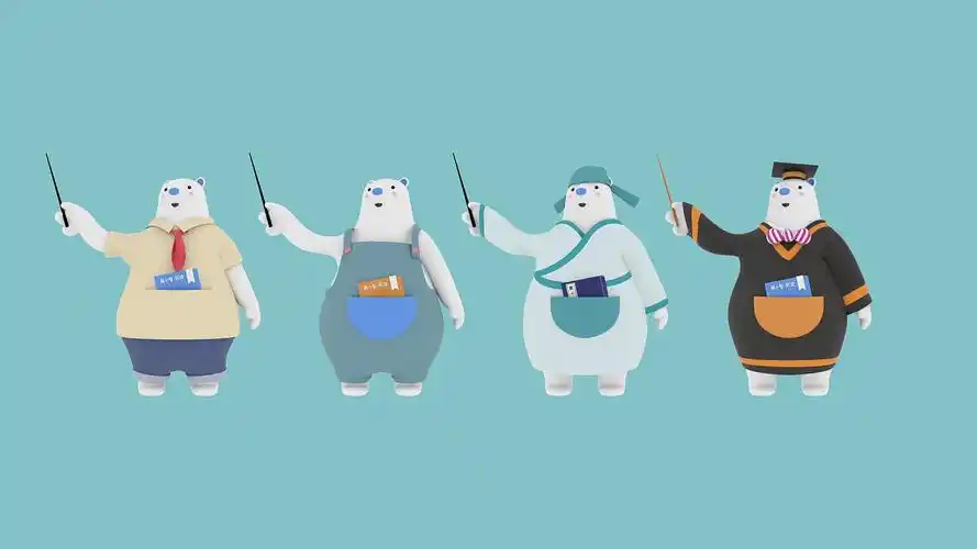 四个不通衣服的16组3d动画制作|动漫|动画片|曼兔_原创作品-站酷zcool