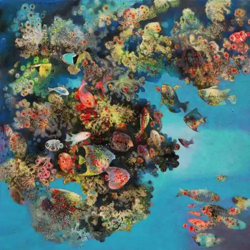 山东春秋2018年春季拍卖会 新青年|中国油画 阮文团 海底世界 lot.