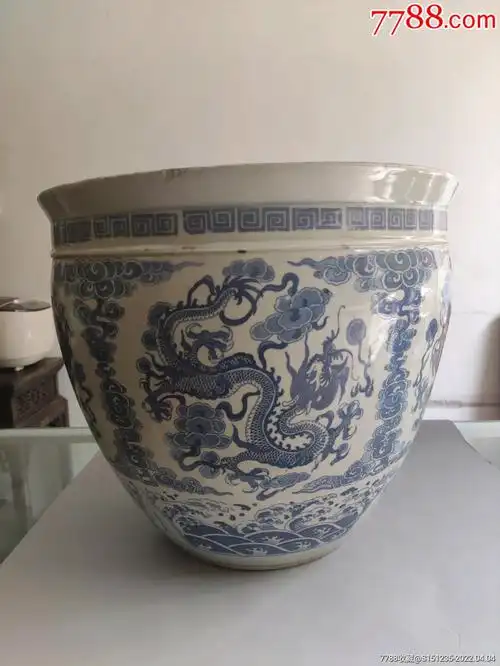 清光绪龙纹大卷缸喜欢的不要错过细节如图