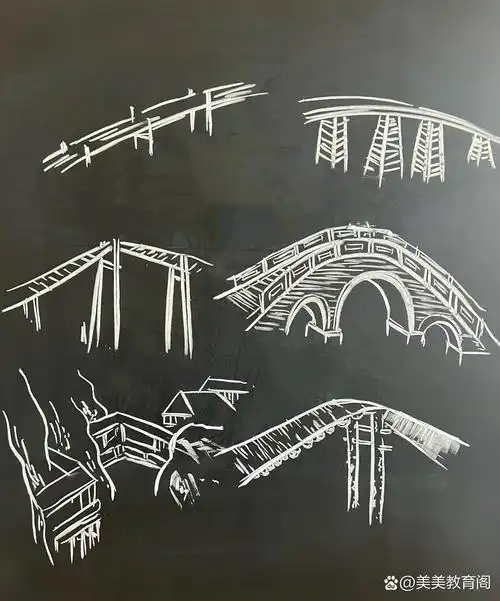 粉笔画|教你两分钟快速画桥