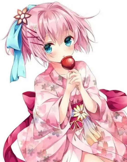 出单:拿糖葫芦动漫少女