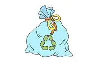 垃圾袋简笔画垃圾袋如何画,垃圾袋不仅可以装垃圾,还可以当物品的防水