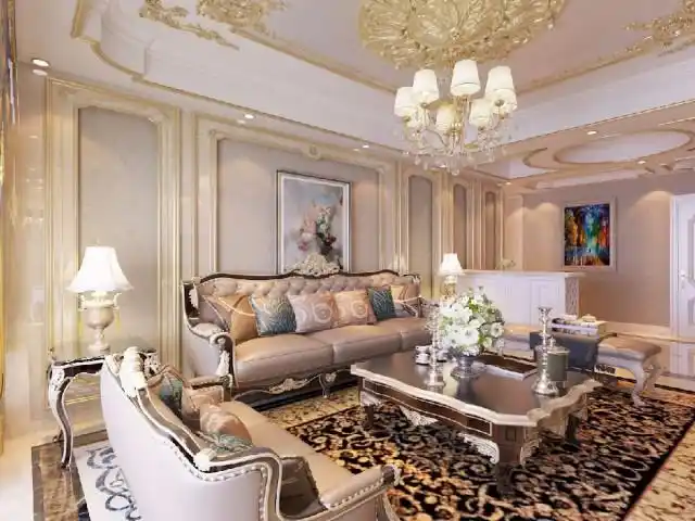 欧式客厅吊顶装修效果图大全2022图片