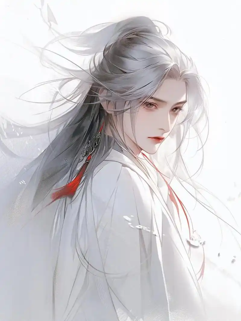 今日份白衣古代美男 沧海何曾断地脉 白袍端合破天荒