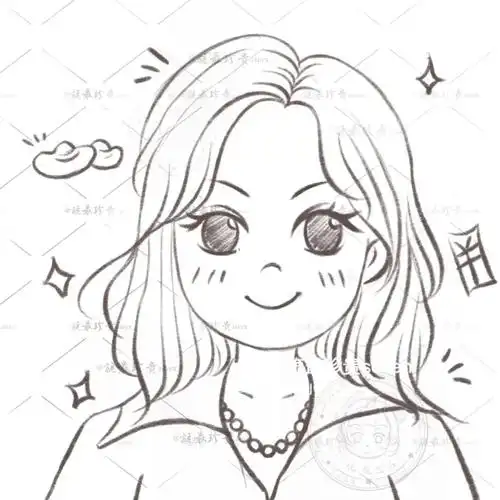 谭松韵  港风韵韵子肯定是要安排的,线稿 复古港风  #寻找小红书绘画