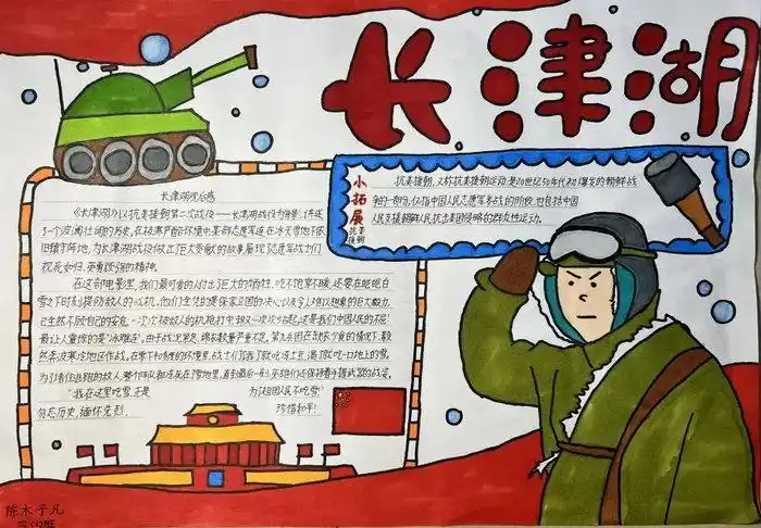 红色经典电影长津湖手抄报