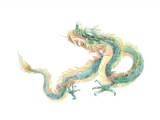 手绘2024龙年小龙女骑金龙原创插画海报龙年春节新年时尚炫彩企业光荣