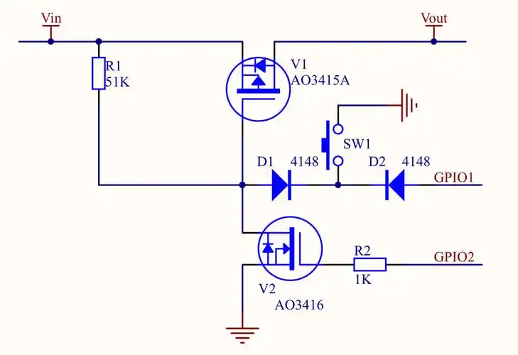 一键式电子电源开关电路图