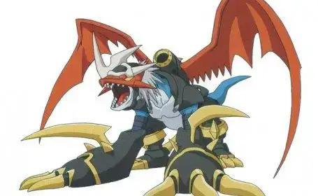 数码暴龙 帝皇龙兽(黑) 纸模型