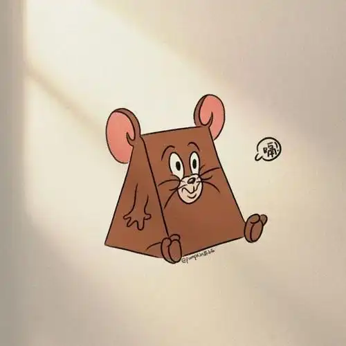 猫和老鼠简笔画头像 太可爱了🧀️