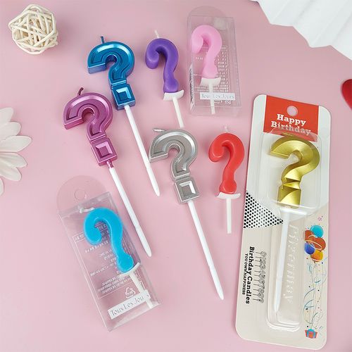 问号蜡烛生日特殊字符创意活动派对表白形状烘焙蛋糕装饰年龄蜡烛
