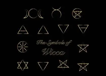 古老的神秘符号, 孤立于黑色.矢量插图照片