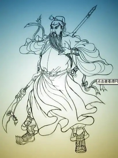 关公戏曲人物简笔画