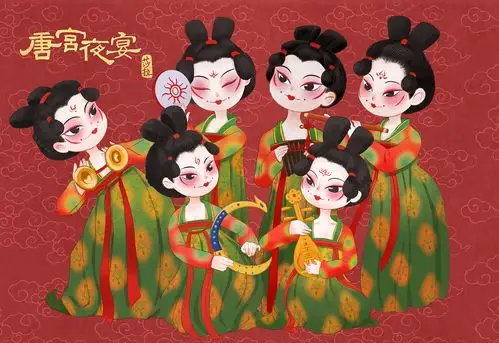 唐宫夜宴|插画|创作习作|sarafei - 原创作品 - 站酷 (zcool)