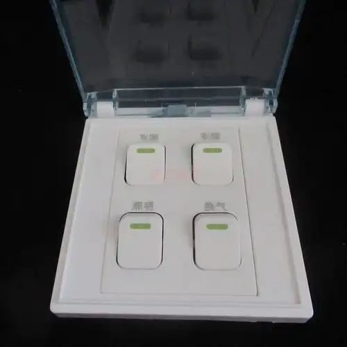 通用浴霸开关四开四合一老式卫生间取暖防水翻盖86型10明装暗装盒