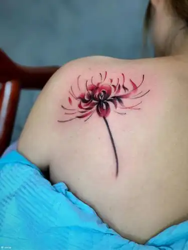 彼岸花_纹身图案手稿图片_墨龙堂的纹身作品集