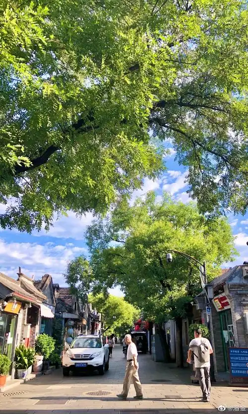 秋日北京南锣鼓巷