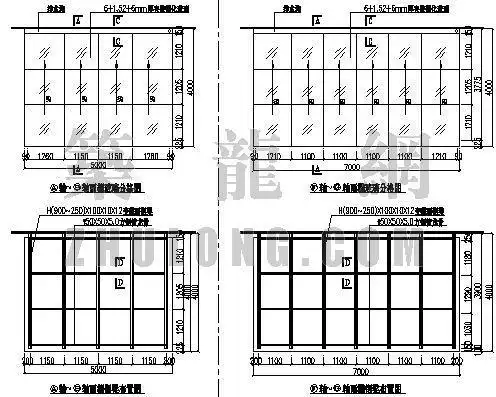 钢结构玻璃雨棚结构施工图