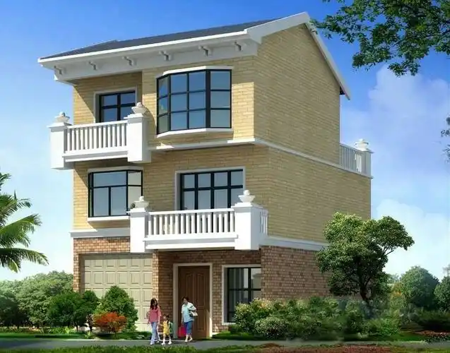 80平方米小别墅户型 10×8米三层房屋设计图纸