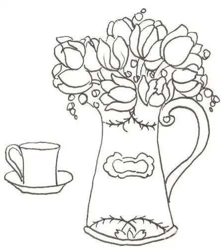 花瓶插花简笔画郁金香简笔画画郁金香的简笔画郁金香简笔画郁金香花简