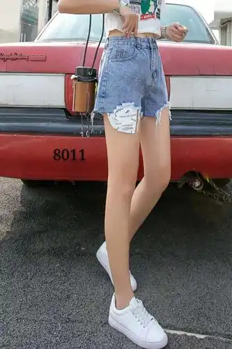 泫雅风牛仔短裤女高腰夏新款宽松a字阔腿显瘦粗腿网红热裤潮