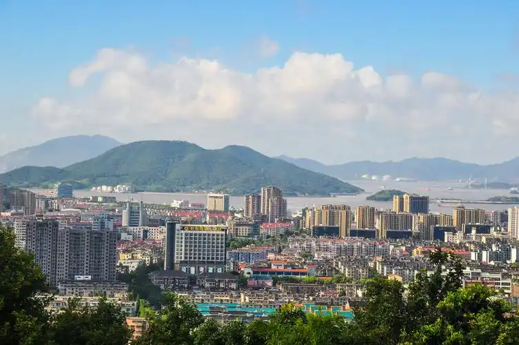 浙江舟山定海全景图