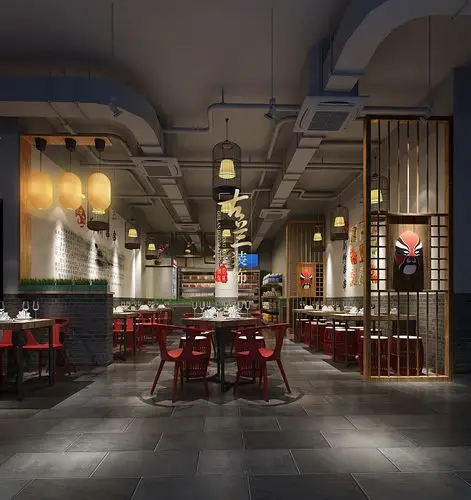 蜀西路厕所串串设计-乐山串串店装修设计