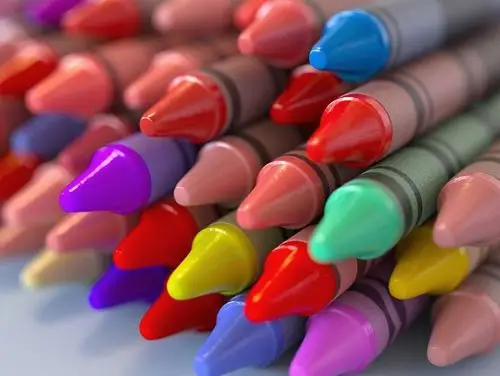 crayons : rendered with arnold