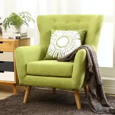 单人沙发北欧小户型简约现代懒人阳台客厅卧室高背布艺美式老虎椅