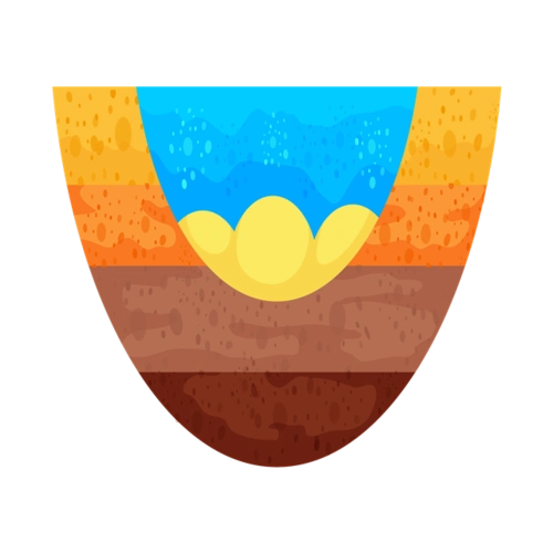 平面卡通河底矢量图