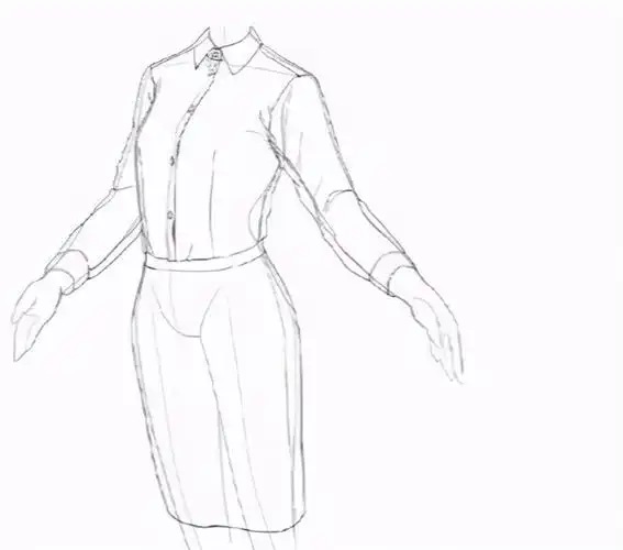 动漫少女的衬衫怎么画教你漫画正面衬衫画法讲解