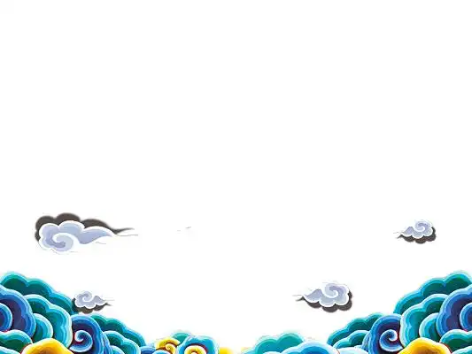 装饰绿色中国风云纹绿色底纹绿色展板绿色云纹背景中国风祥云云纹蓝天