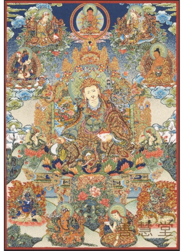 莲花生大士(彩)-手绘唐卡-善慧堂|天津唐卡|中国唐卡|唐卡收藏品|收藏