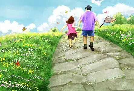 爸爸雨中为孩子打伞的背影下雨时父亲给儿子打伞素材2022已更新今日