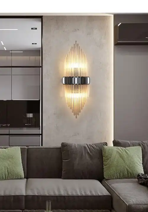 欧普照明(opple)酒店同款全铜水晶壁灯轻奢客厅电视卧室床头楼梯过道