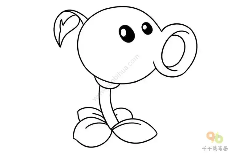 植物大战僵尸豌豆射手涂色画