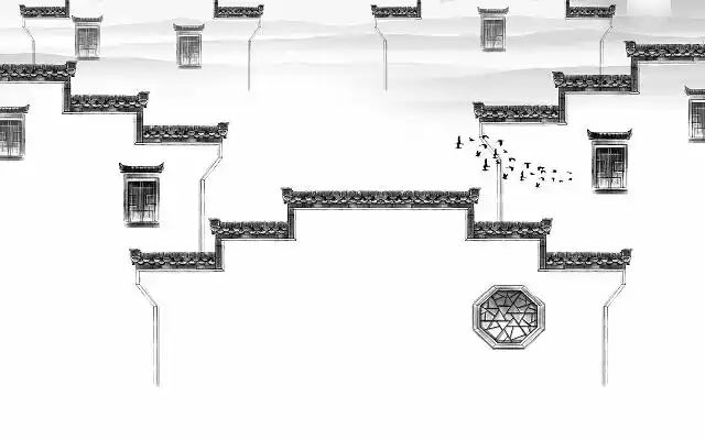 屋檐古风徽派建筑马头墙png素材