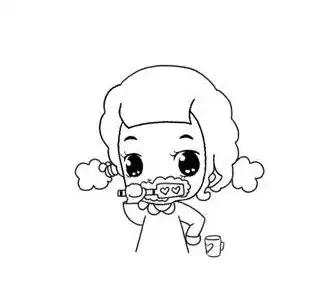 教你如何画小朋友刷牙的简笔画教程
