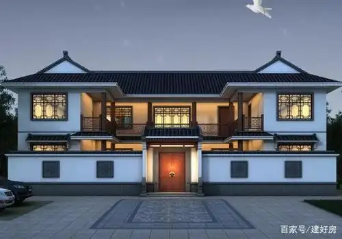 农村建房最美四合院,人见人夸,养花养鱼最合适