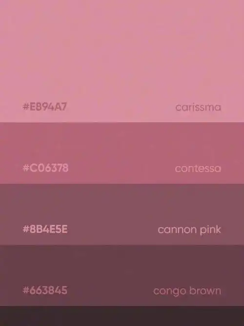 不会出错的色彩搭配色卡