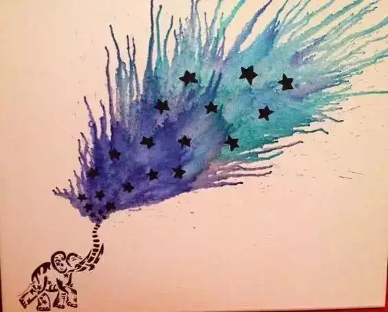 幼儿园创意美术吹画教程吸管下的璀璨艺术比上培训班更有效